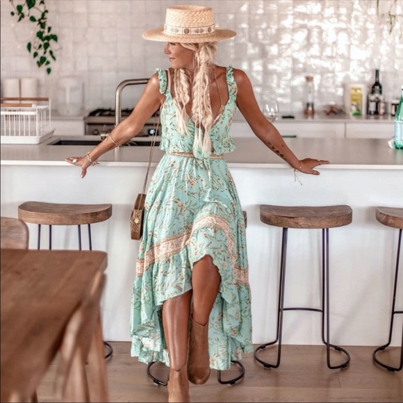 💃🏻Eva Boho Floral Print Skirt & Top Set - Picture 6 of 16